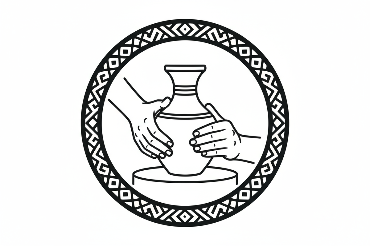 no recrate the same ring of the previous design with a hands creating a vase
